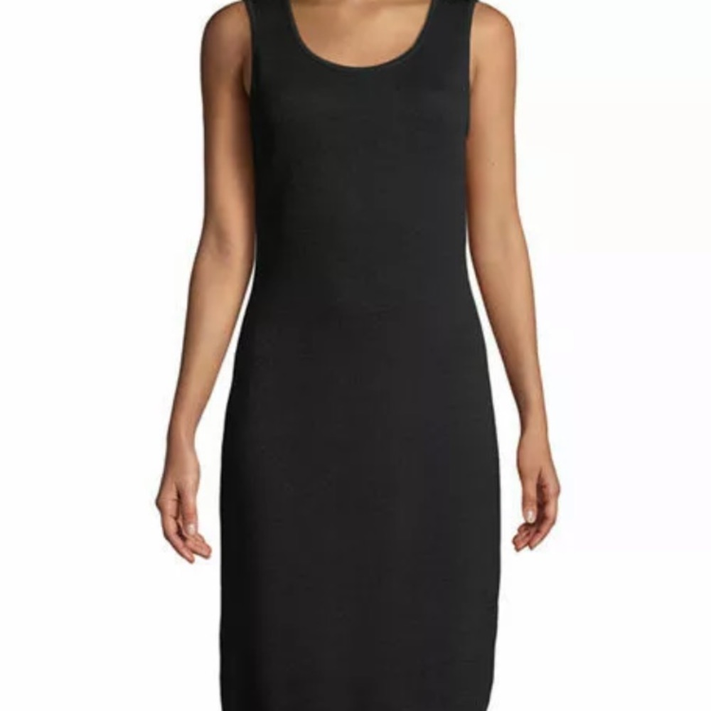 St. John Black Sleeveless Dress